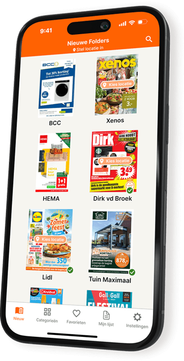Voorbeeld van de app - Nieuwe folders