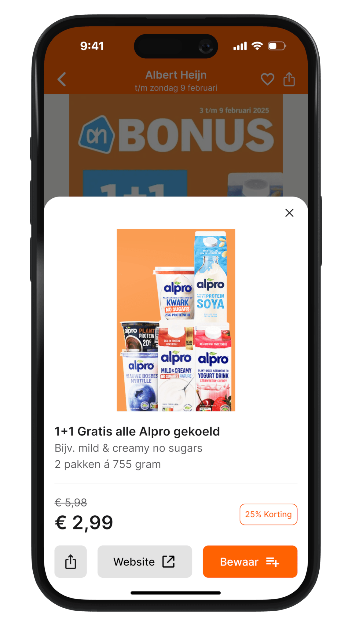 Screenshot van de app - Nieuwe Folders